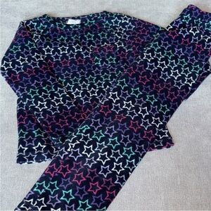 Lands’ End Starry Night Cozy Fleece Kids Pajamas